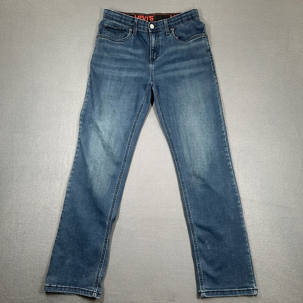 Levi's 514 Jeans Boys 18R Blue Denim Mid‎ Rise Stretch Straight Leg Whisker